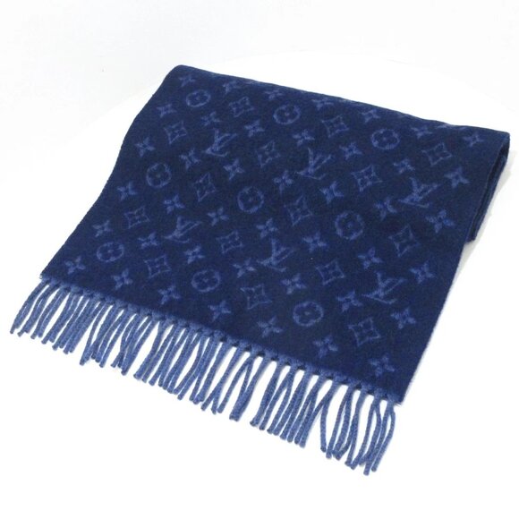 LOUIS VUITTON Echarpe Monogram Gradient Rubber Marine Scarf 556-071925 - Picture 1 of 6